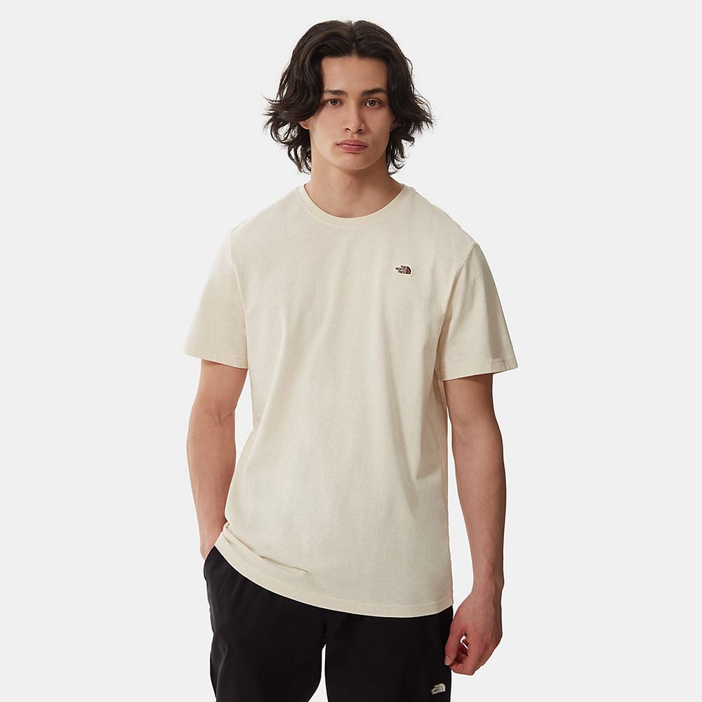 The North Face T-Shirts Mens Australia - The North Face Scrap Graphic Beige (RWH-743915)